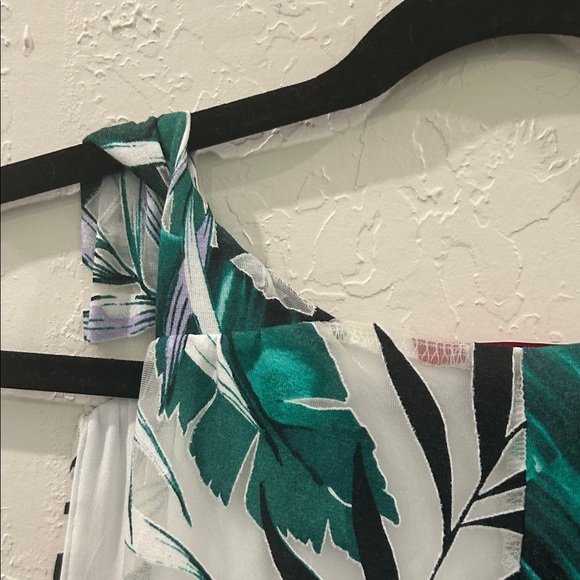 Jennifer Lopez Green Leaf Print A-Line Skirt - Picture 4 of 5